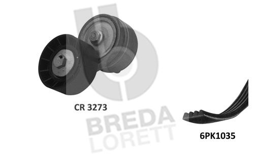 BREDA LORETT V formos rumbuotas diržas, komplektas KCA0031